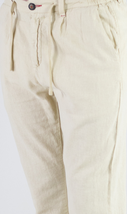 Pantaloni lungi din in regular fit crem [9]
