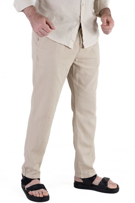 Pantaloni lungi din in regular fit bej clasici [6]