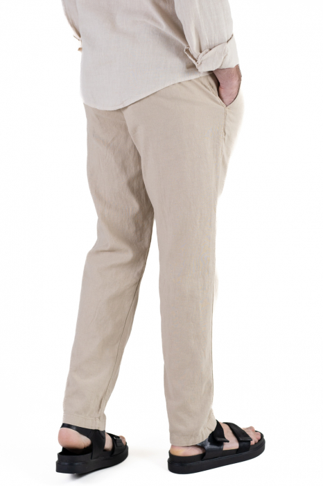 Pantaloni lungi din in regular fit bej clasici [8]