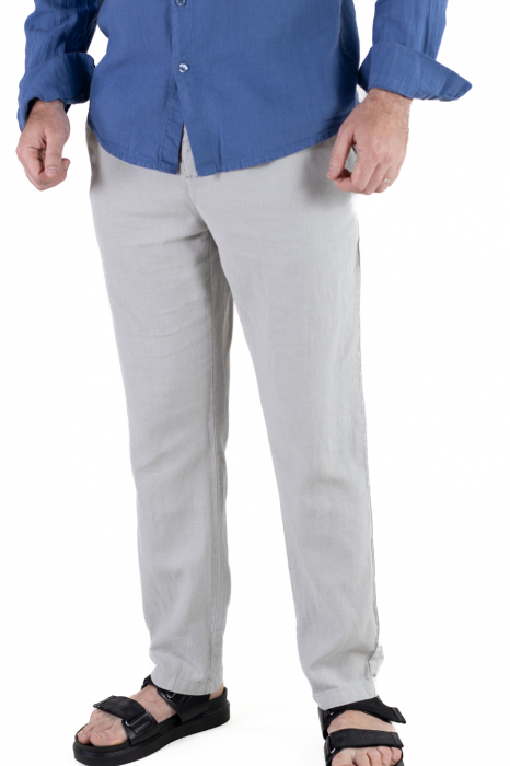 Pantaloni lungi din in regular fit gri clasici [6]