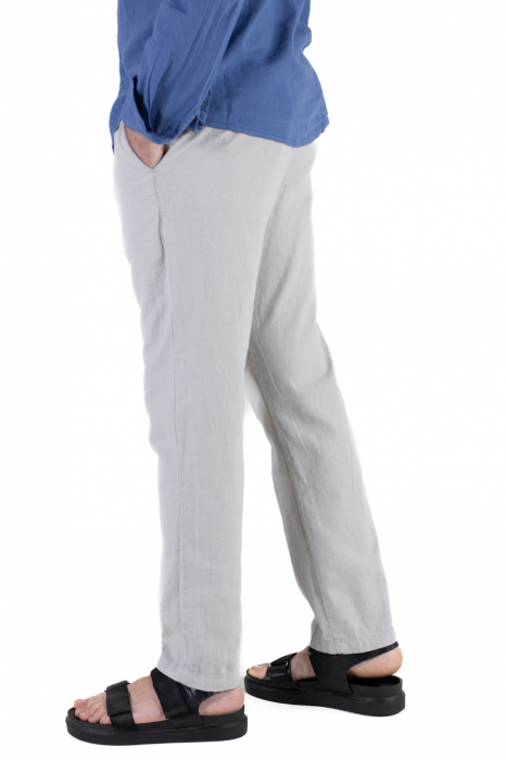 Pantaloni lungi din in regular fit gri clasici [7]