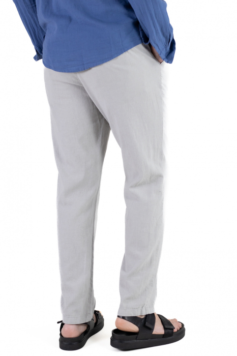 Pantaloni lungi din in regular fit gri clasici [3]