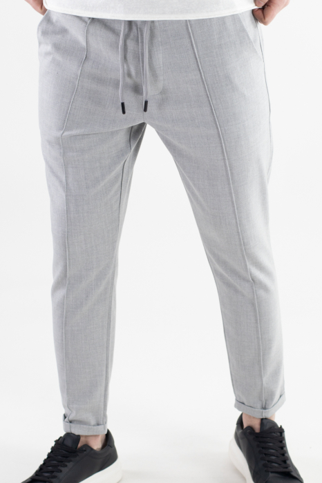 Pantaloni gri deschis lungi casual [4]