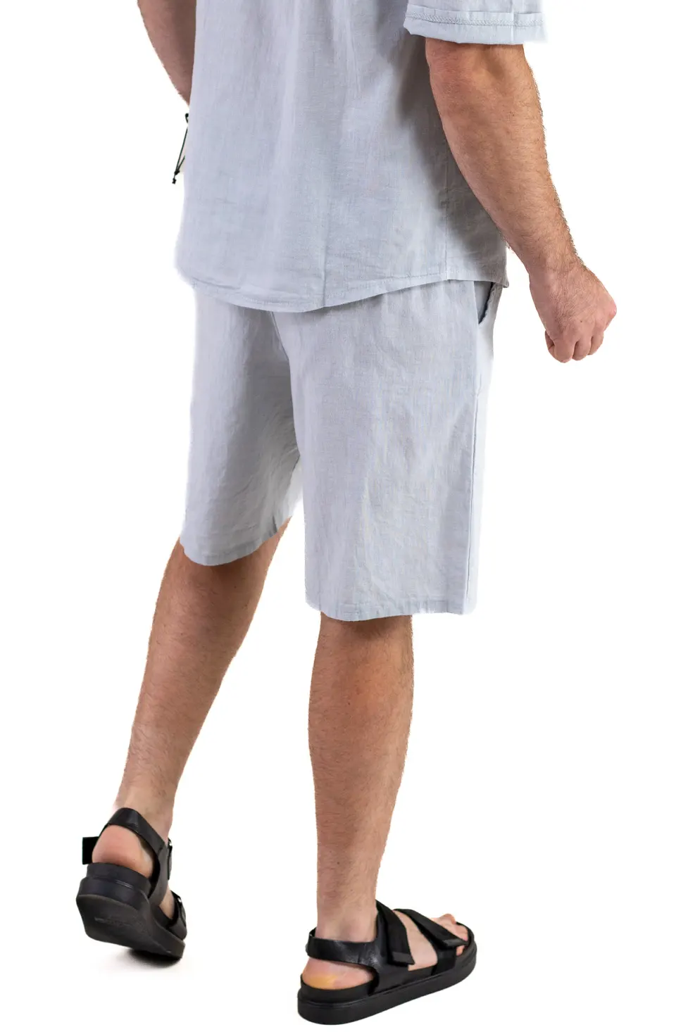 Pantaloni scurți 100% in gri [4]