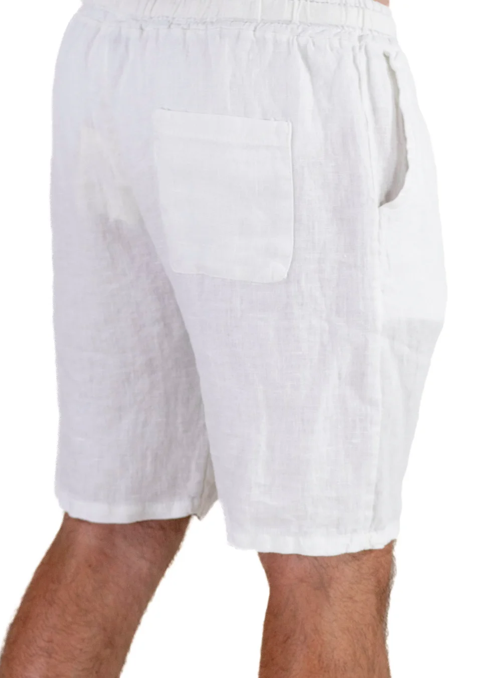 Pantaloni scurți bărbați 100% in albi [6]