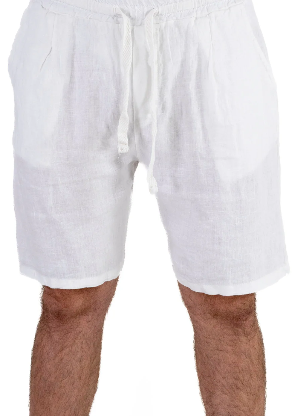 Pantaloni scurți bărbați 100% in albi [5]