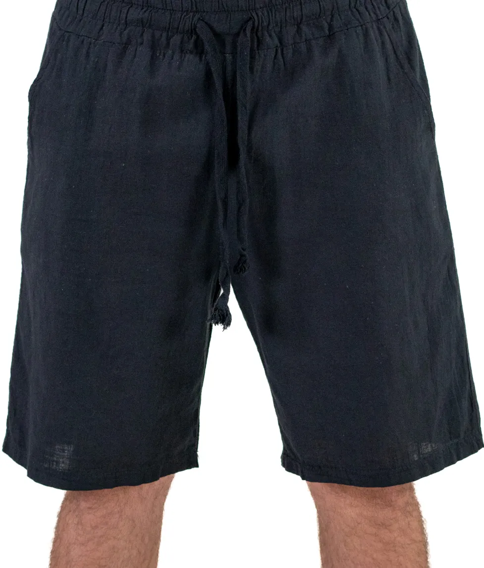 Pantaloni scurți bumbac 100% bărbați – negru – comozi, Made in Italy [4]
