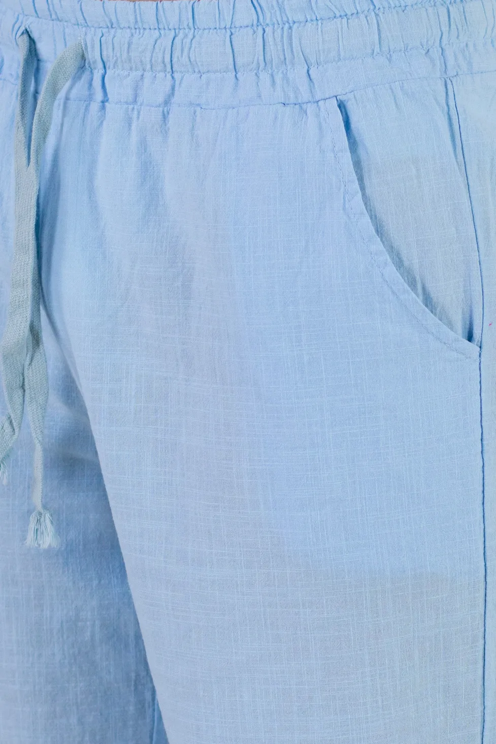 Pantaloni scurți bumbac 100% bărbați – albastru ciel – comozi, Made in Italy [3]