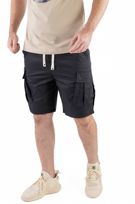 Pantaloni scurti negri cargo [2]