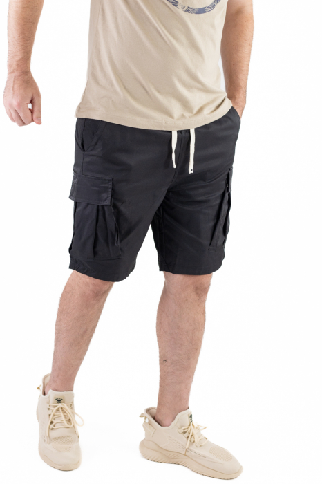 Pantaloni scurti negri cargo [7]