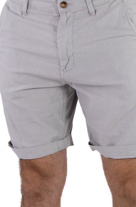 Pantaloni scurti gri din in [8]