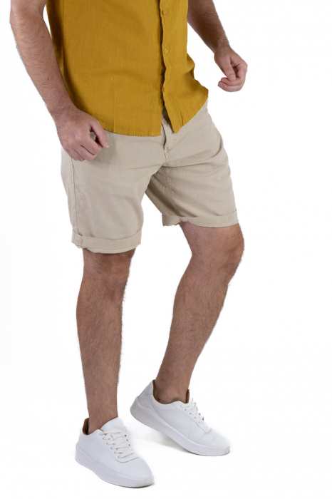 Pantaloni scurti bej din in [2]