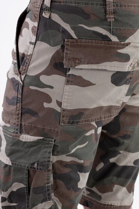 Pantaloni scurti cu imprimeu camuflaj deschis [9]