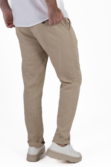 Pantaloni lungi bej din in [3]