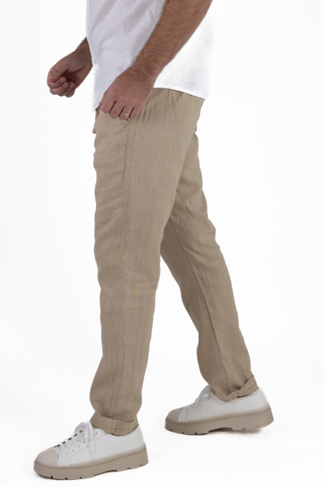 Pantaloni lungi bej din in [2]
