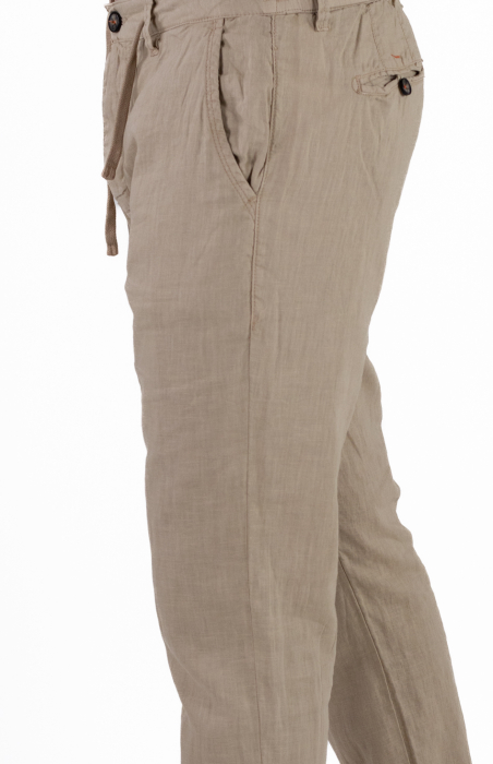 Pantaloni lungi bej din in [8]