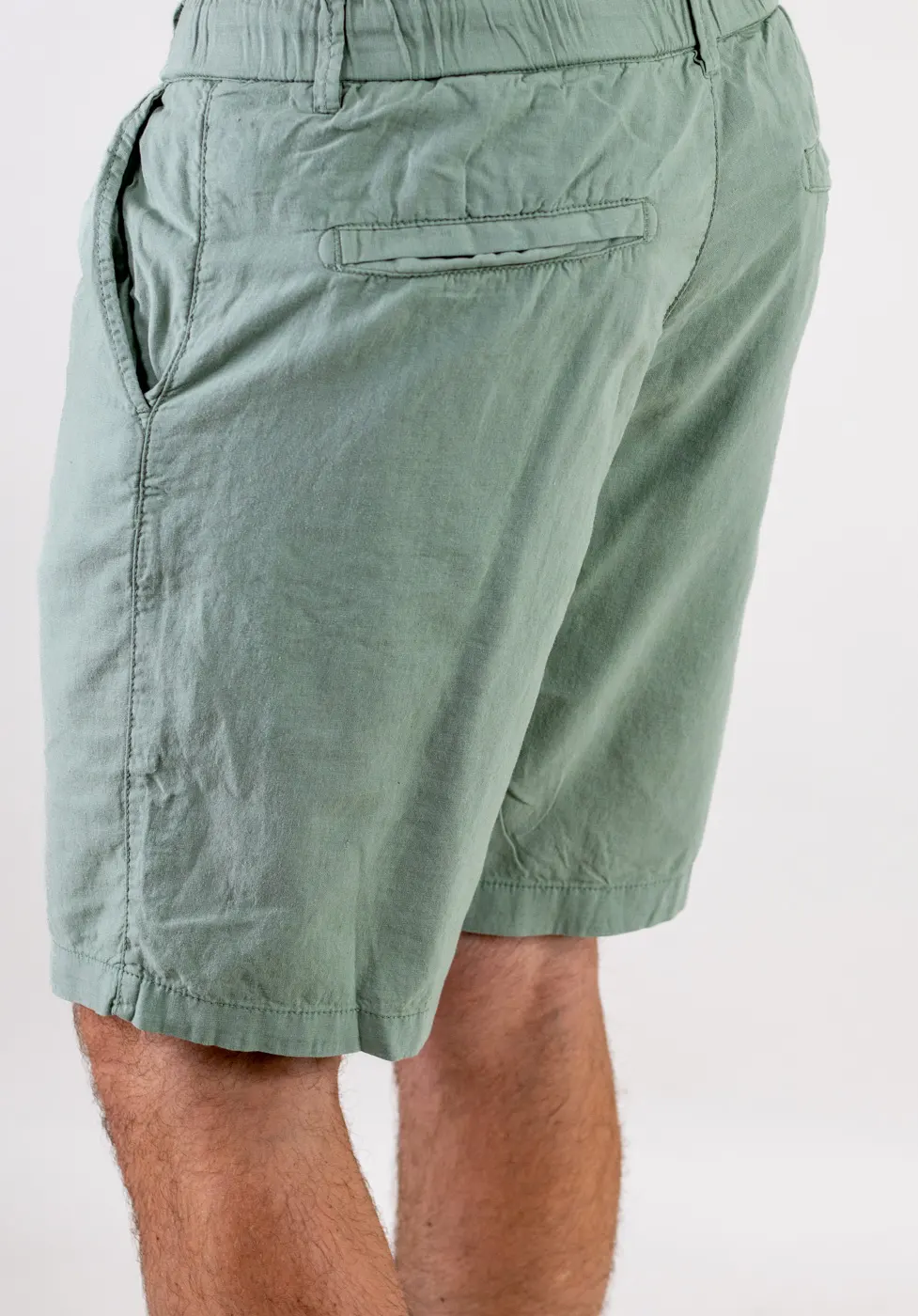 Pantaloni scurți din in și bumbac – verde menta [9]