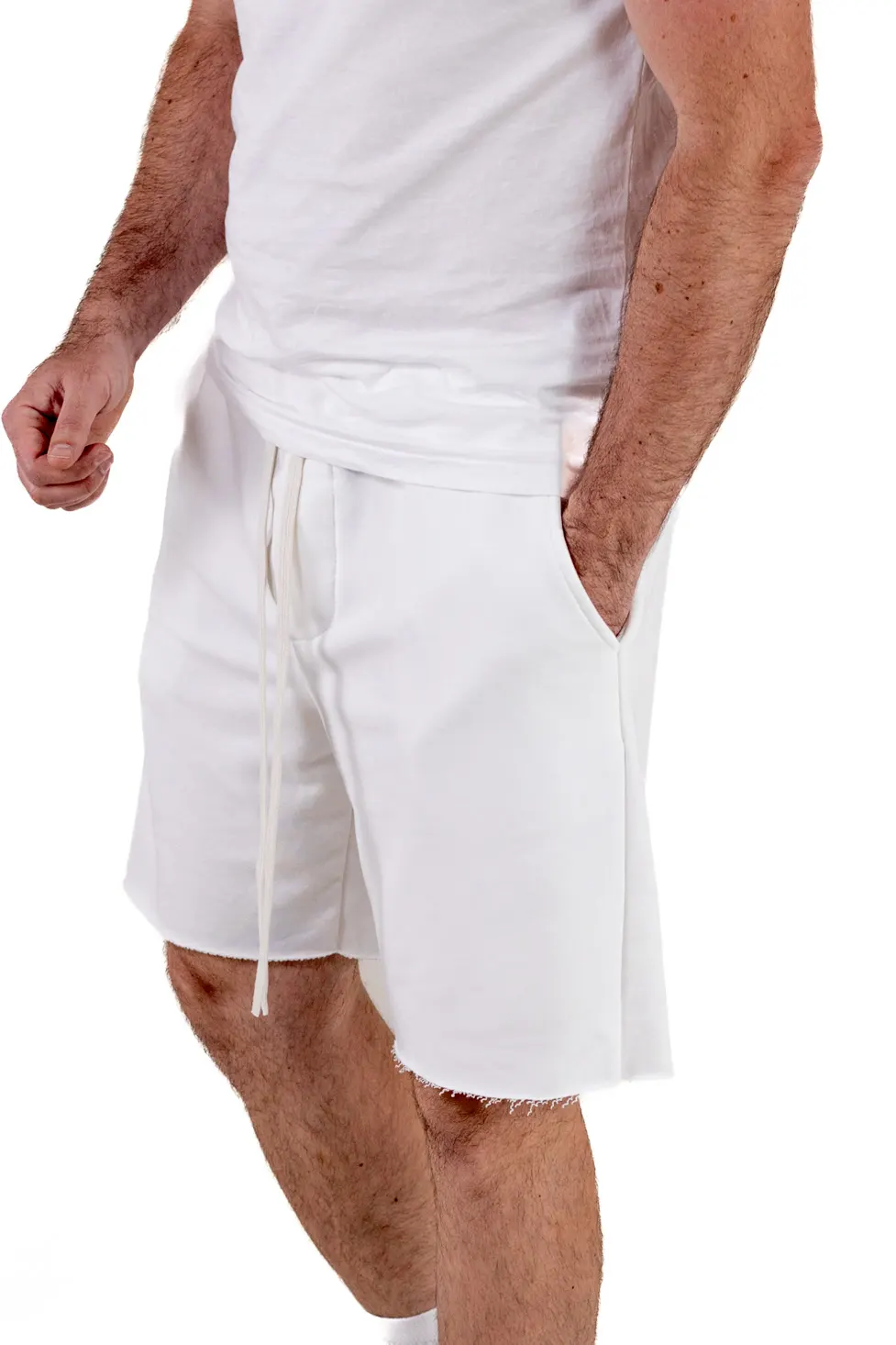 Pantaloni scurți albi premium pentru bărbați [3]