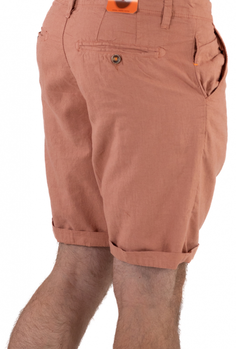 Pantaloni scurti caramizii din in [7]