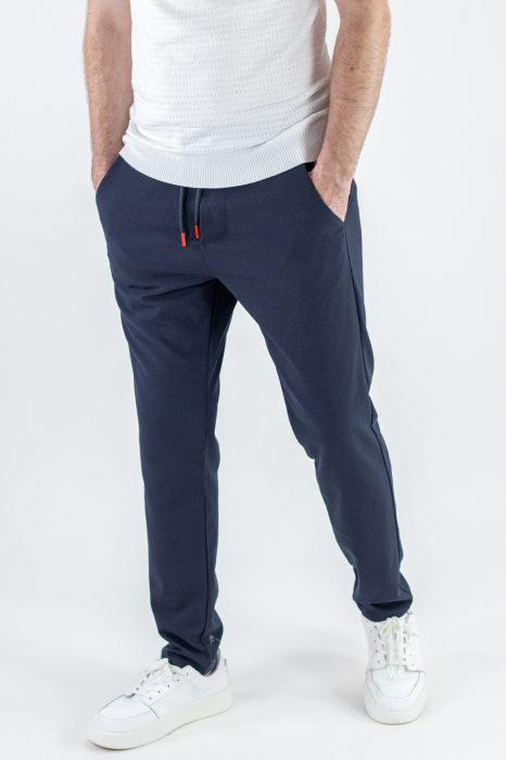 Pantaloni simpli bleumarin casual [9]