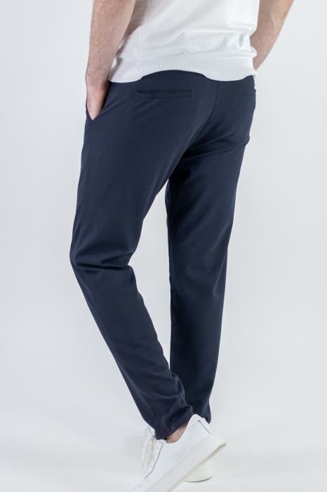 Pantaloni simpli bleumarin casual [2]