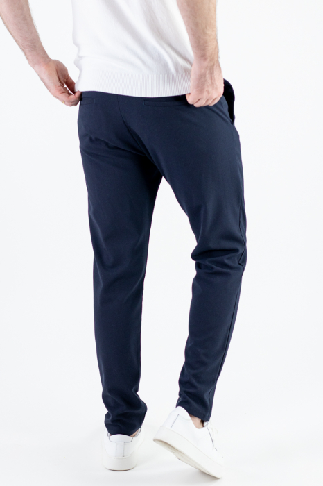 Pantaloni simpli bleumarin casual [5]