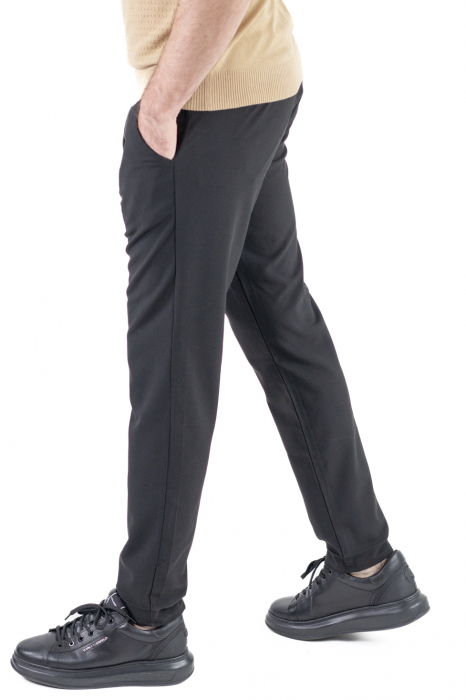 Pantaloni simpli negri casual [6]