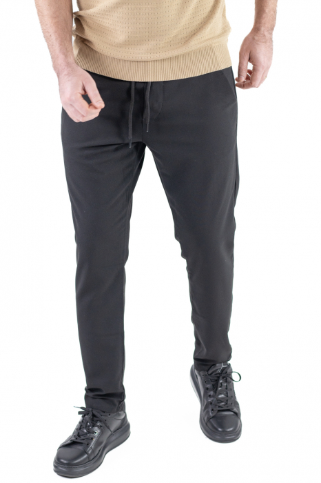 Pantaloni simpli negri casual [5]