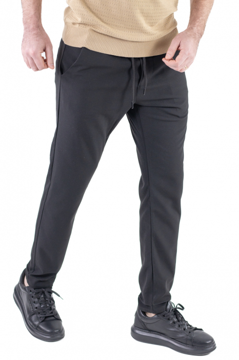 Pantaloni simpli negri casual [4]