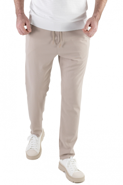 Pantaloni simpli bej casual [6]
