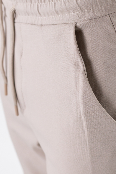 Pantaloni simpli bej casual [9]