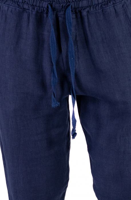 Pantaloni slim fit bleumarin 100% in – Made in Italy [7]