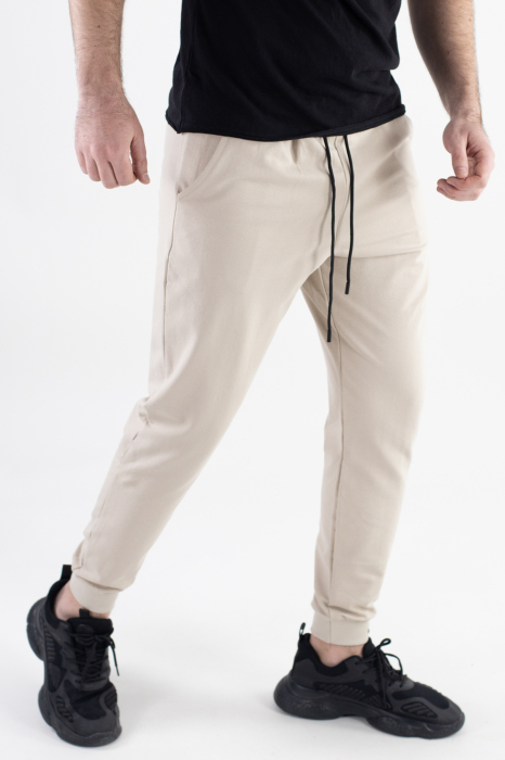 Pantaloni sport bej subtiri bumbac [7]