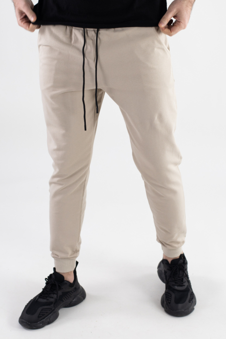 Pantaloni sport bej subtiri bumbac [5]