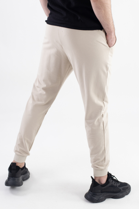 Pantaloni sport bej subtiri bumbac [3]