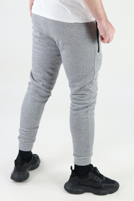 Pantaloni sport gri vatuiti cu logo [7]