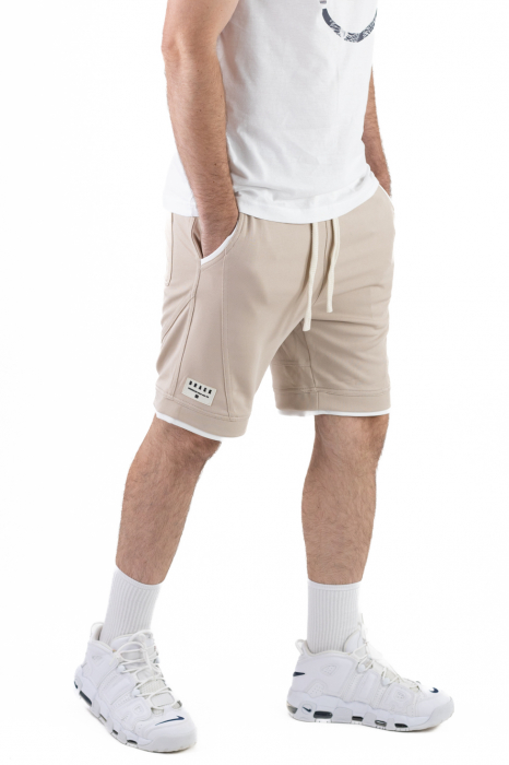 Pantaloni sport scurti bej [6]
