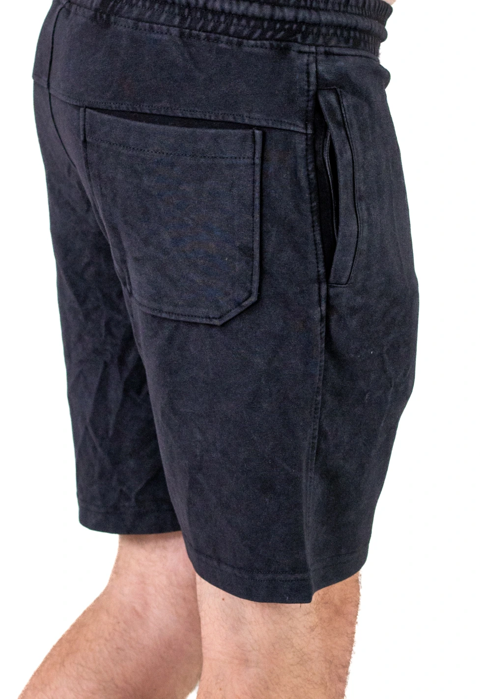 Pantaloni negri scurți bărbați – casual, sport, buzunare fermoar [2]
