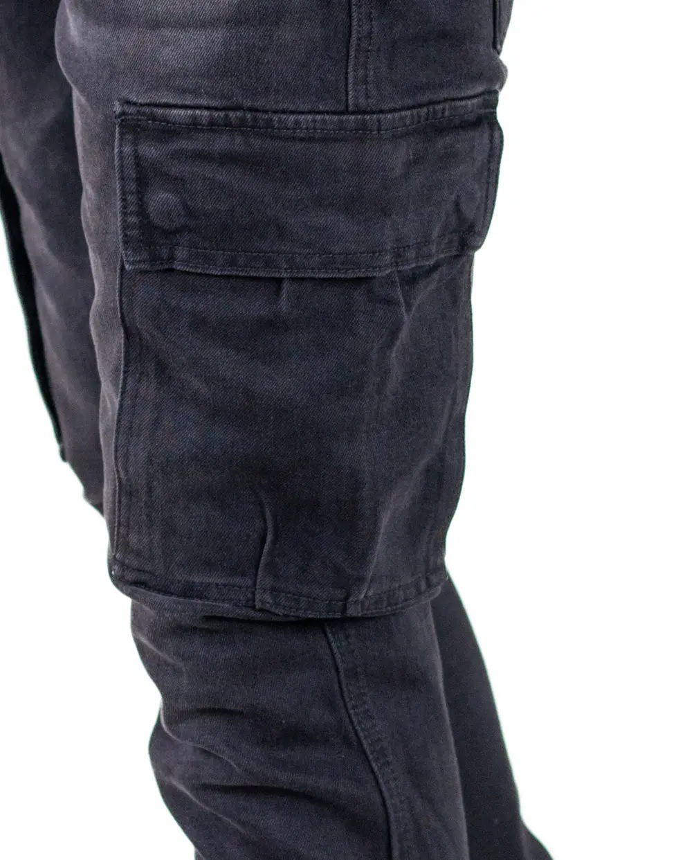 Blugi cargo negri denim premium [2]