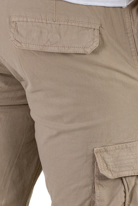 Pantaloni crem cu buzunare slim fit - confort [4]