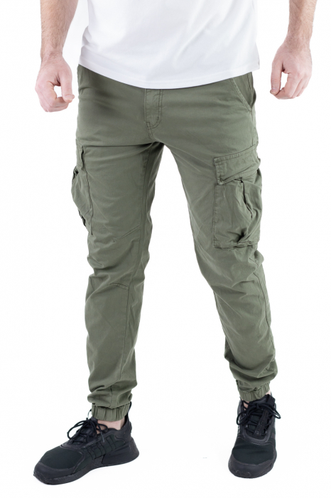Pantaloni verzi cu buzunare cargo [3]
