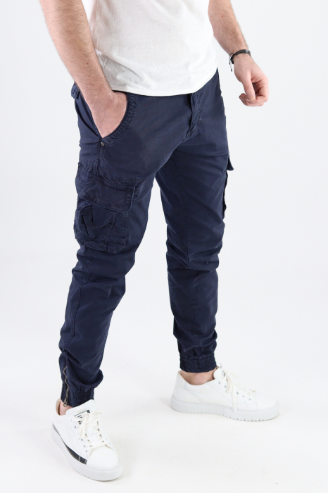 Pantaloni bleumarin cu buzunare cargo [7]