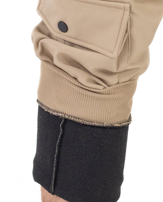 Pantaloni bej cargo vatuiti barbati [2]