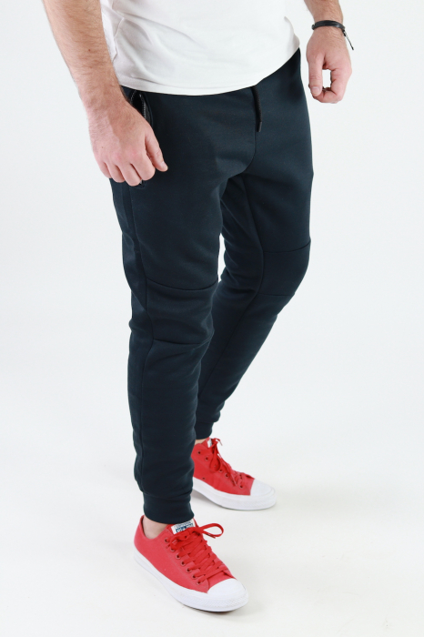 Pantaloni sport bleumarin vatuiti cu logo [2]