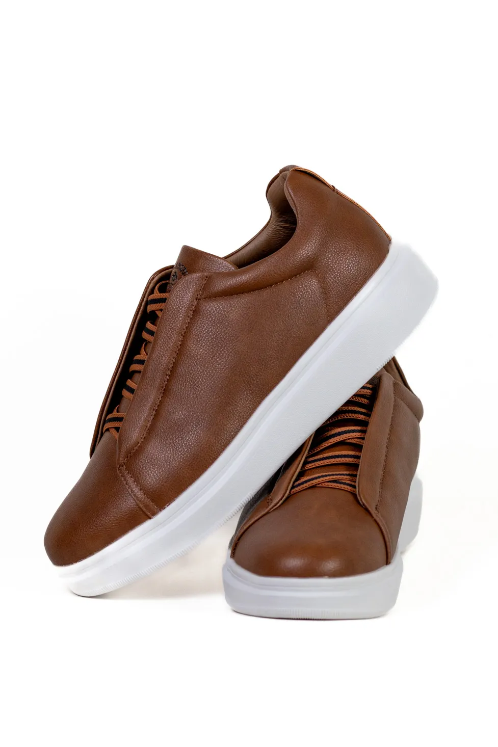 Pantofi casual maro cu design simplu [6]