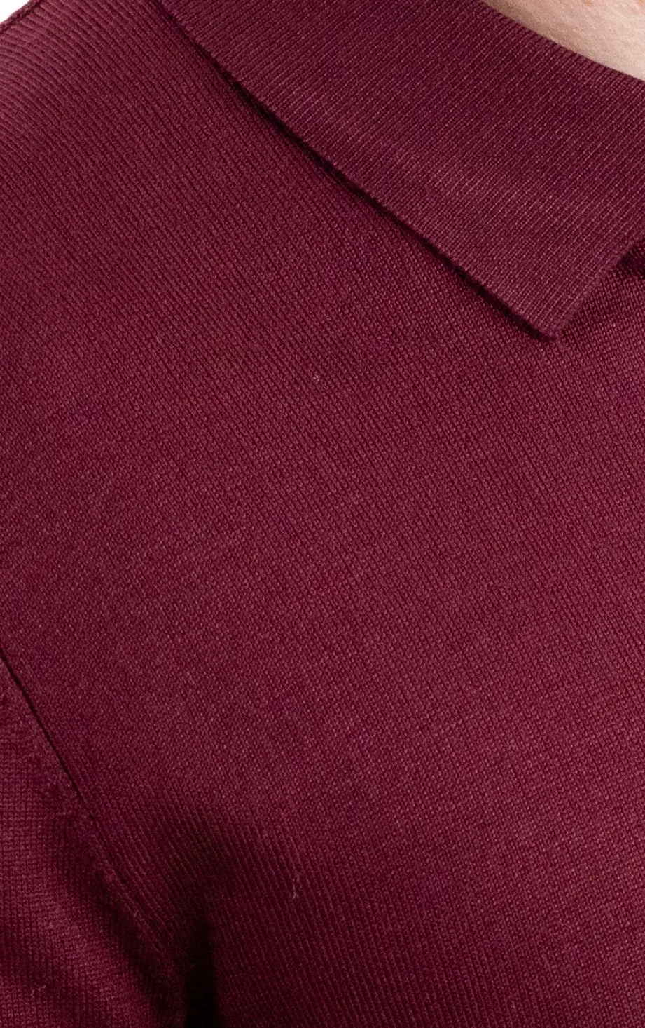 Pulover elegant tip polo pentru bărbați – bordo [3]