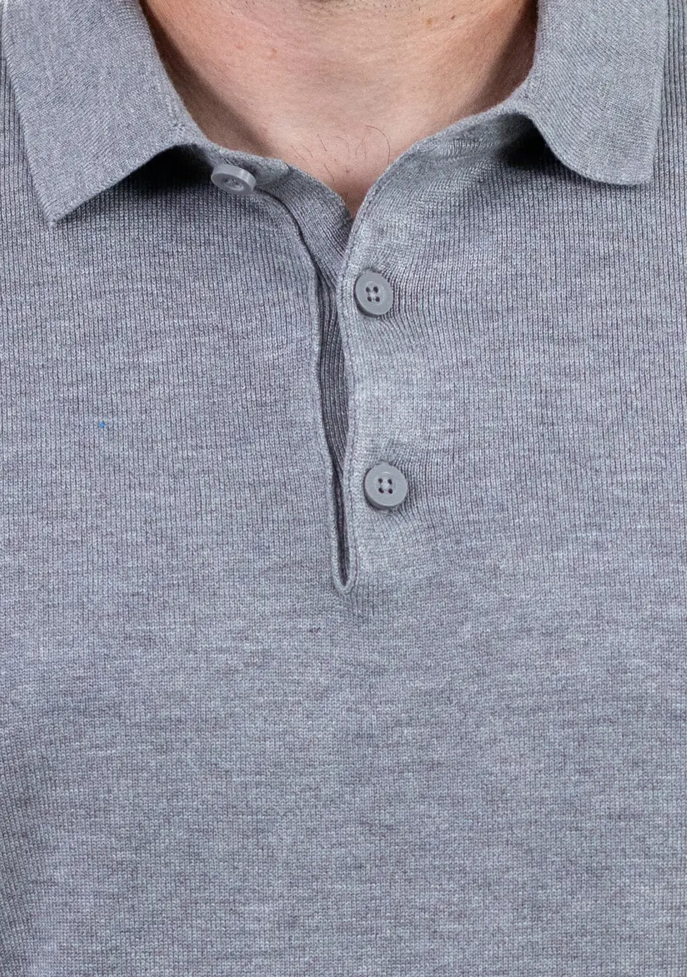 Pulover elegant tip polo pentru bărbați – gri [2]