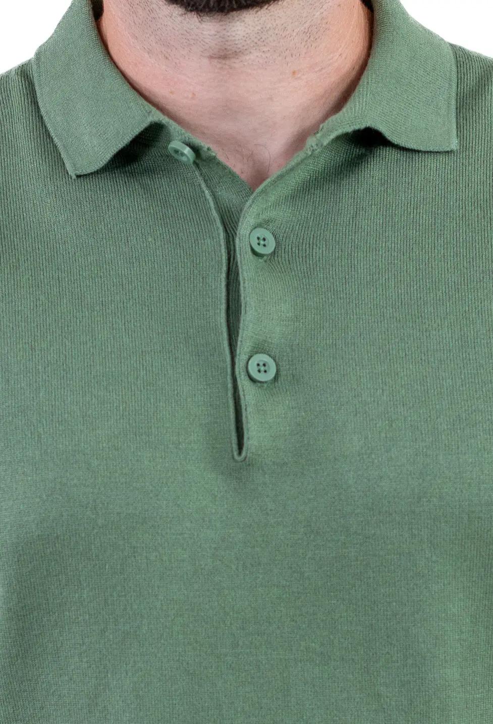 Pulover elegant tip polo pentru bărbați – verde menta [2]