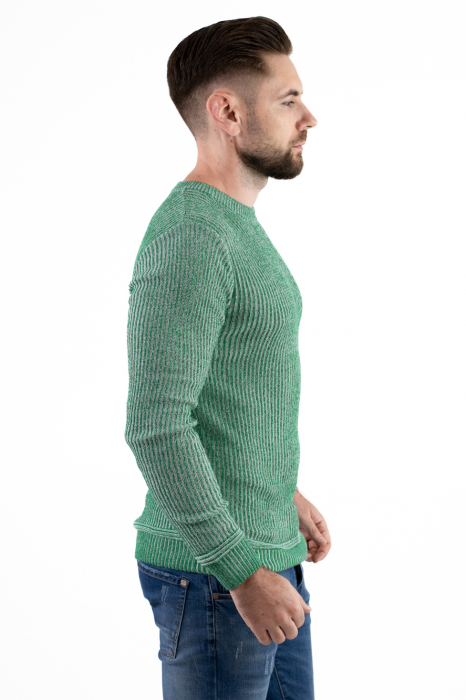 Pulover verde din tricot barbati [2]