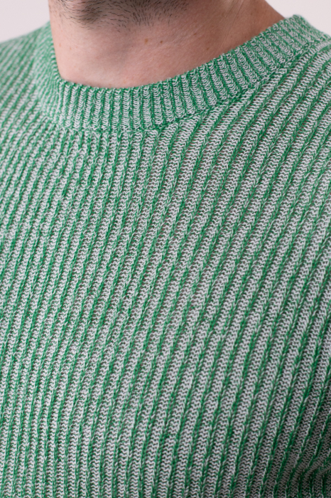 Pulover verde din tricot barbati [6]